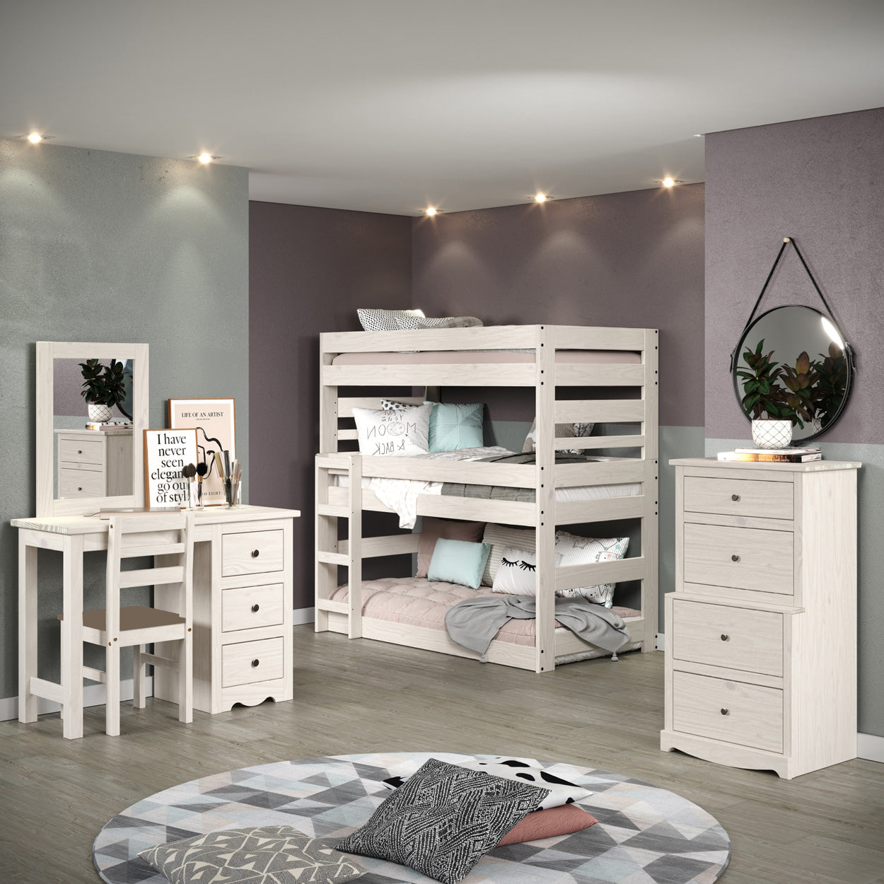 03X – Lakehouse Triple Twin Stackable Bunk Bed
