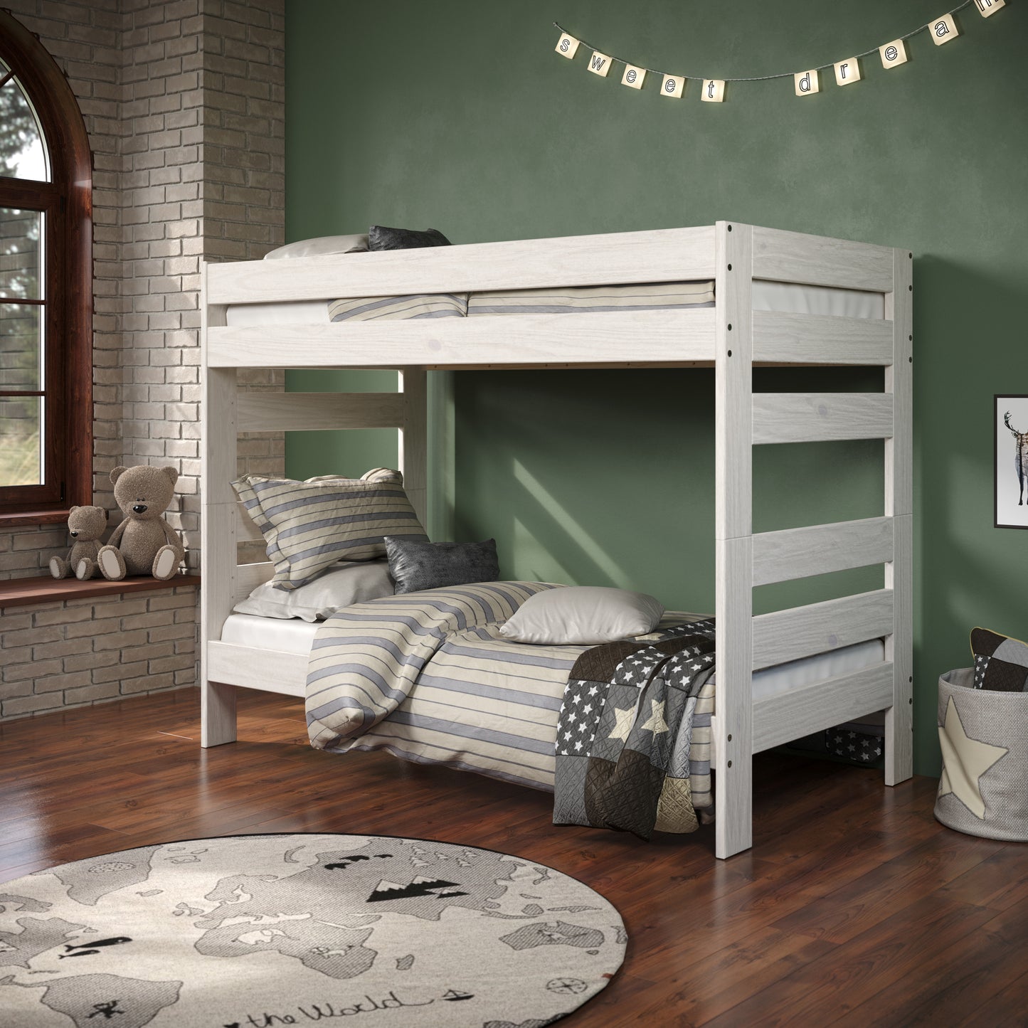 12X – Brookwood Double Twin Stackable Bunk Bed